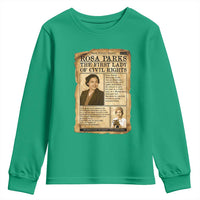 Vintage Newspaper Rosa Parks Youth Sweatshirt Civil Rights Hero
