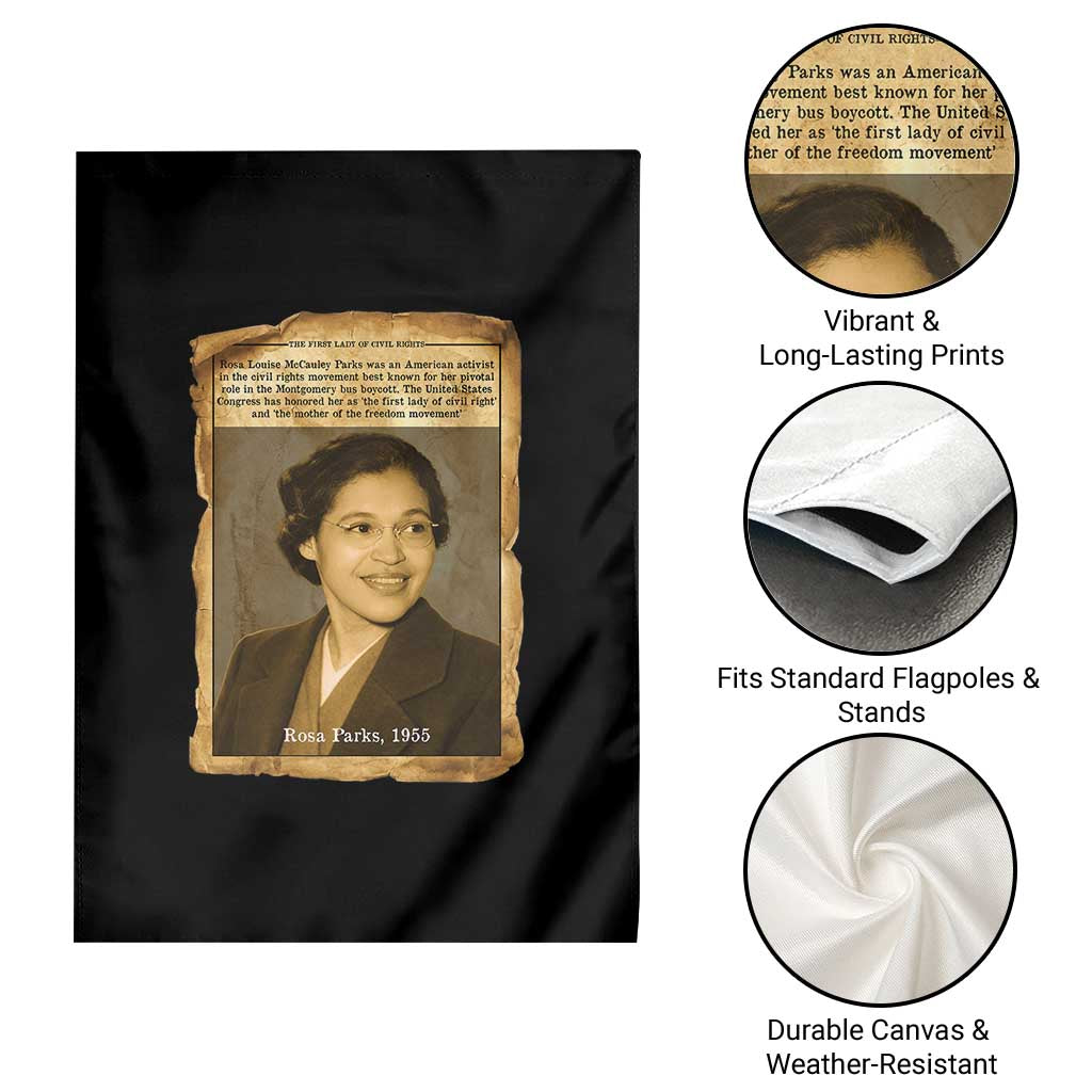 Vintage Rosa Parks Garden Flag First Lady Of Civil Rights