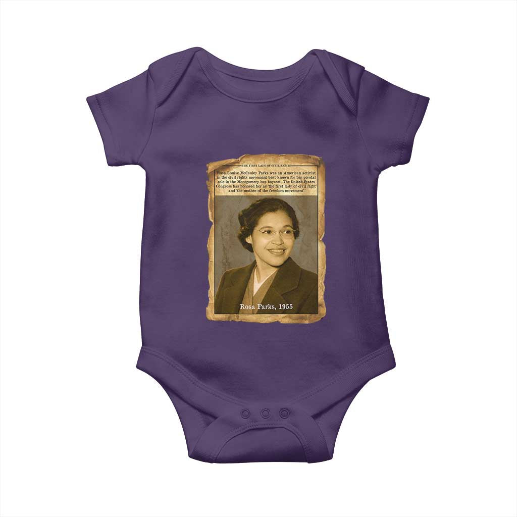 Vintage Rosa Parks Baby Onesie First Lady Of Civil Rights