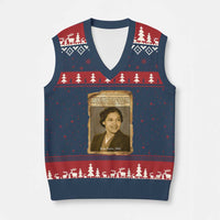 Vintage Rosa Parks V-Neck Knit Sweater Vest First Lady Of Civil Rights