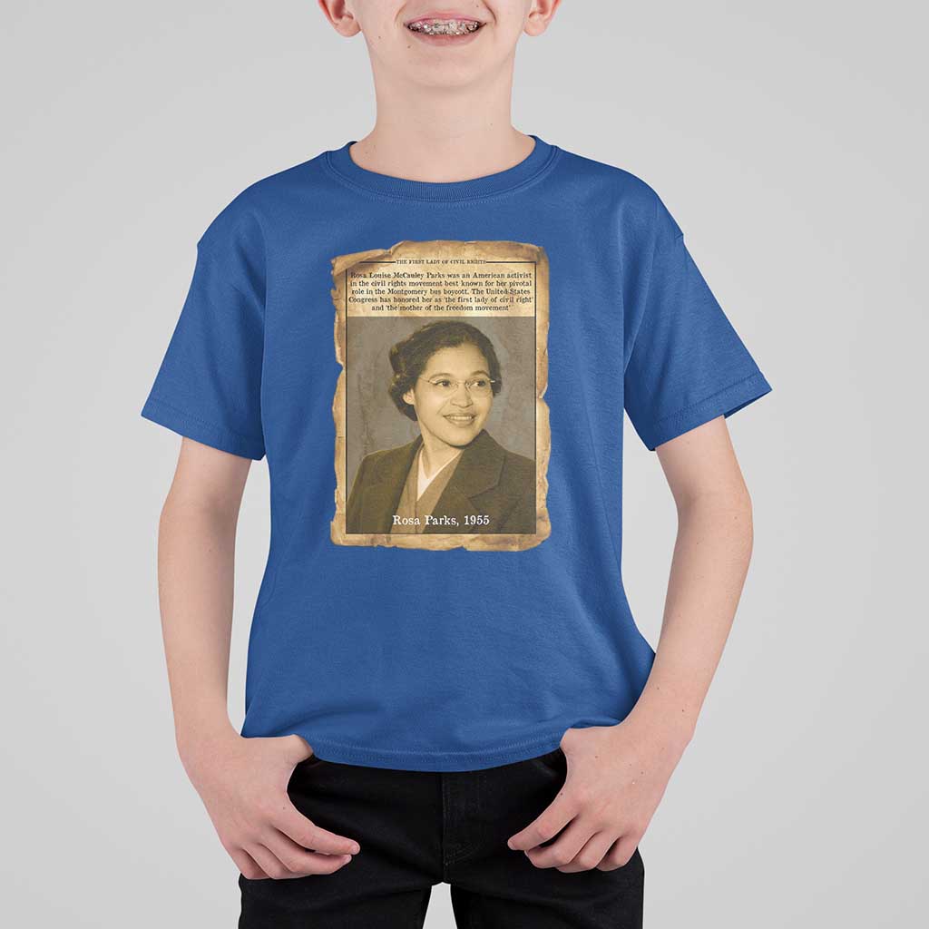 Vintage Rosa Parks T Shirt For Kid First Lady Of Civil Rights