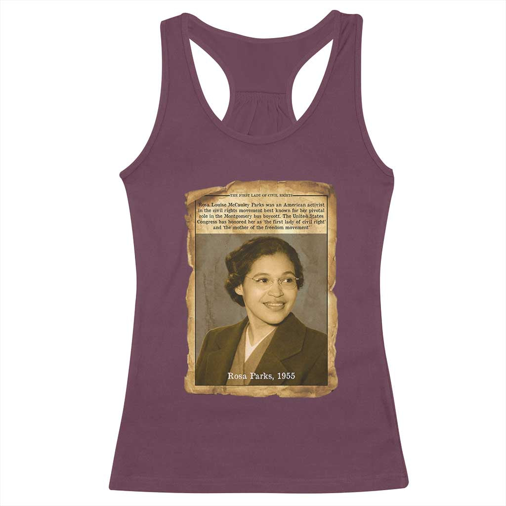 Vintage Rosa Parks Racerback Tank Top First Lady Of Civil Rights