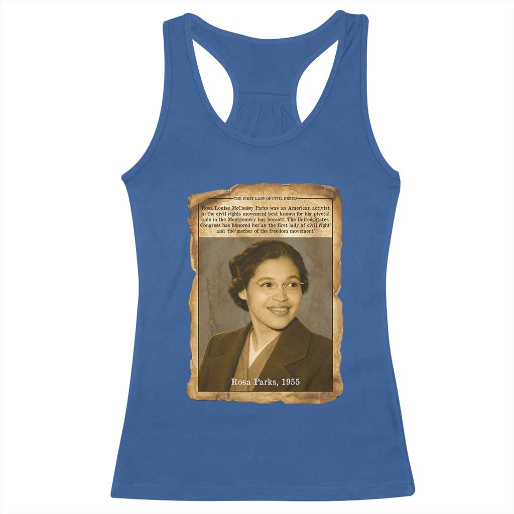 Vintage Rosa Parks Racerback Tank Top First Lady Of Civil Rights