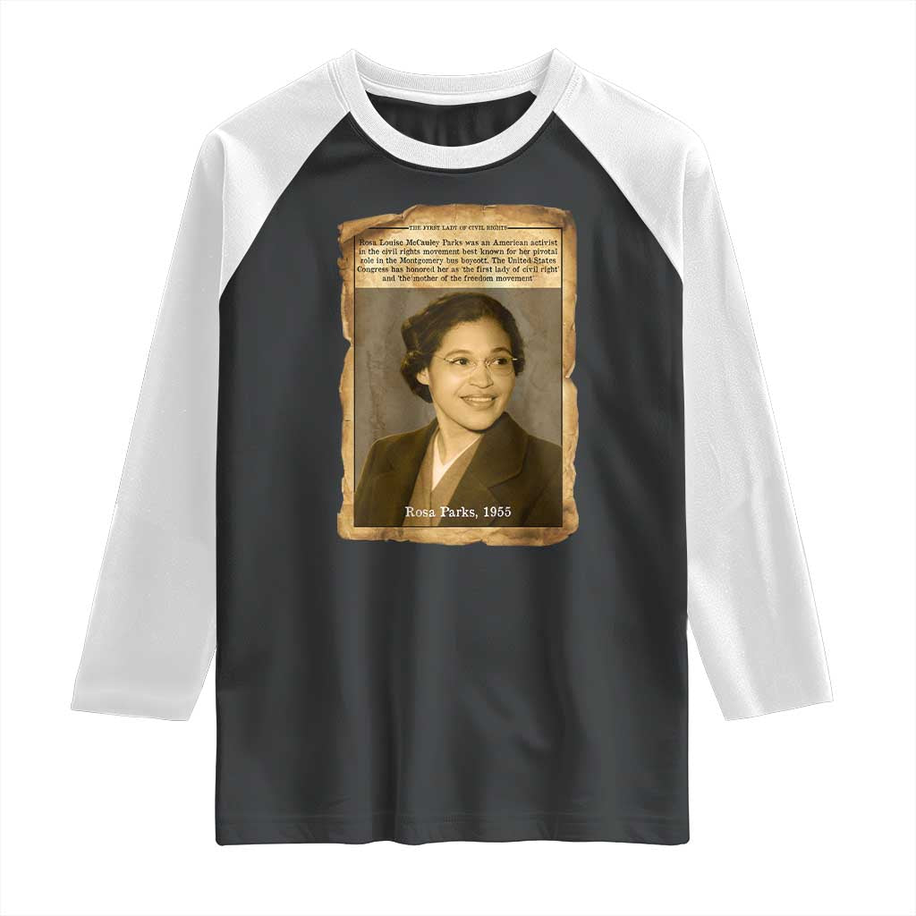 Vintage Rosa Parks Raglan Shirt First Lady Of Civil Rights