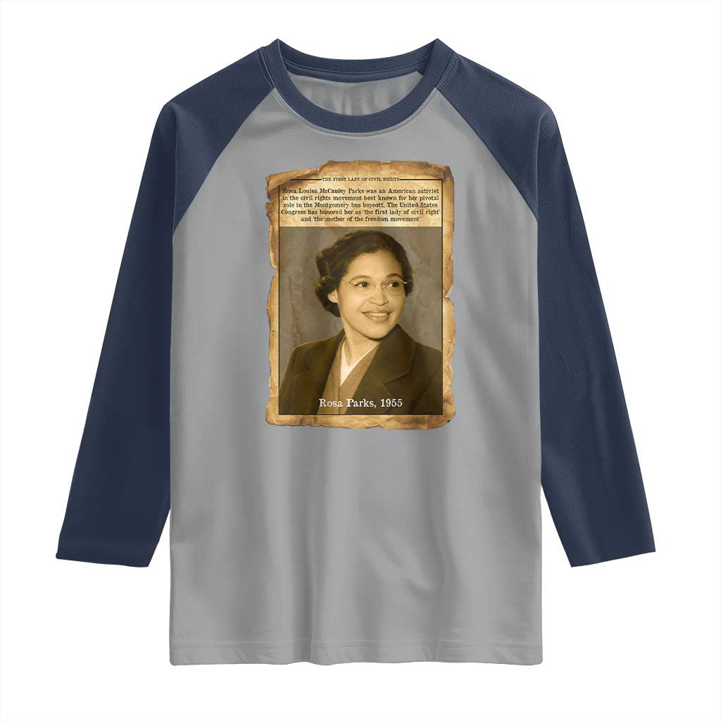 Vintage Rosa Parks Raglan Shirt First Lady Of Civil Rights