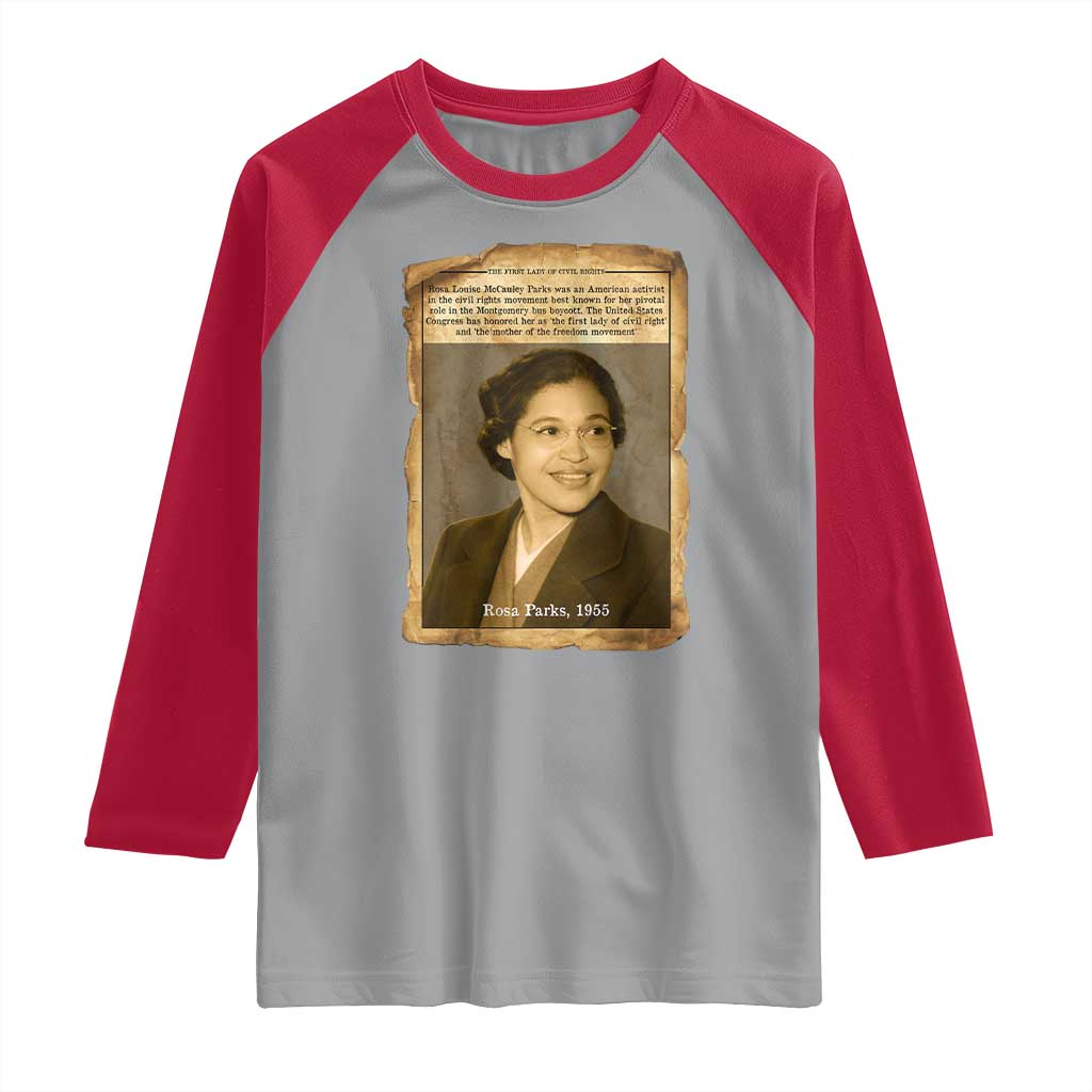 Vintage Rosa Parks Raglan Shirt First Lady Of Civil Rights