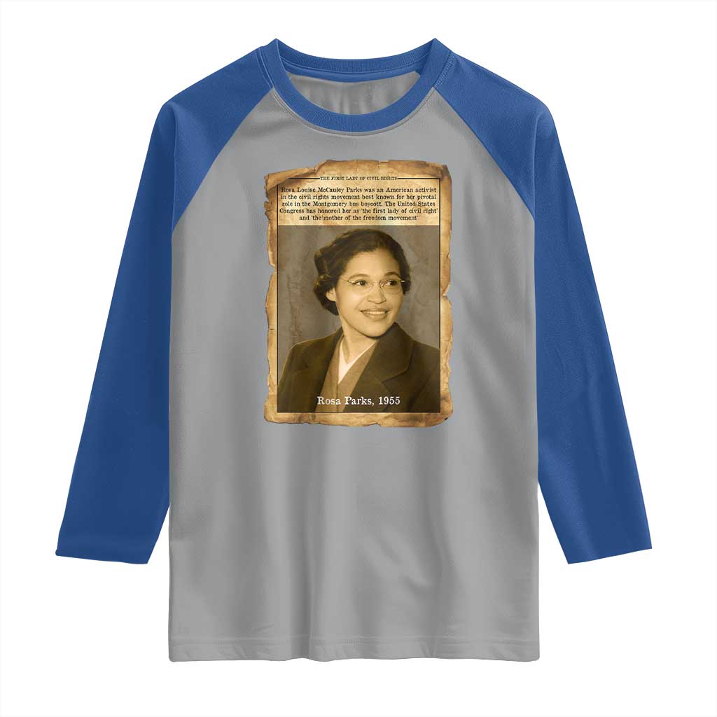 Vintage Rosa Parks Raglan Shirt First Lady Of Civil Rights