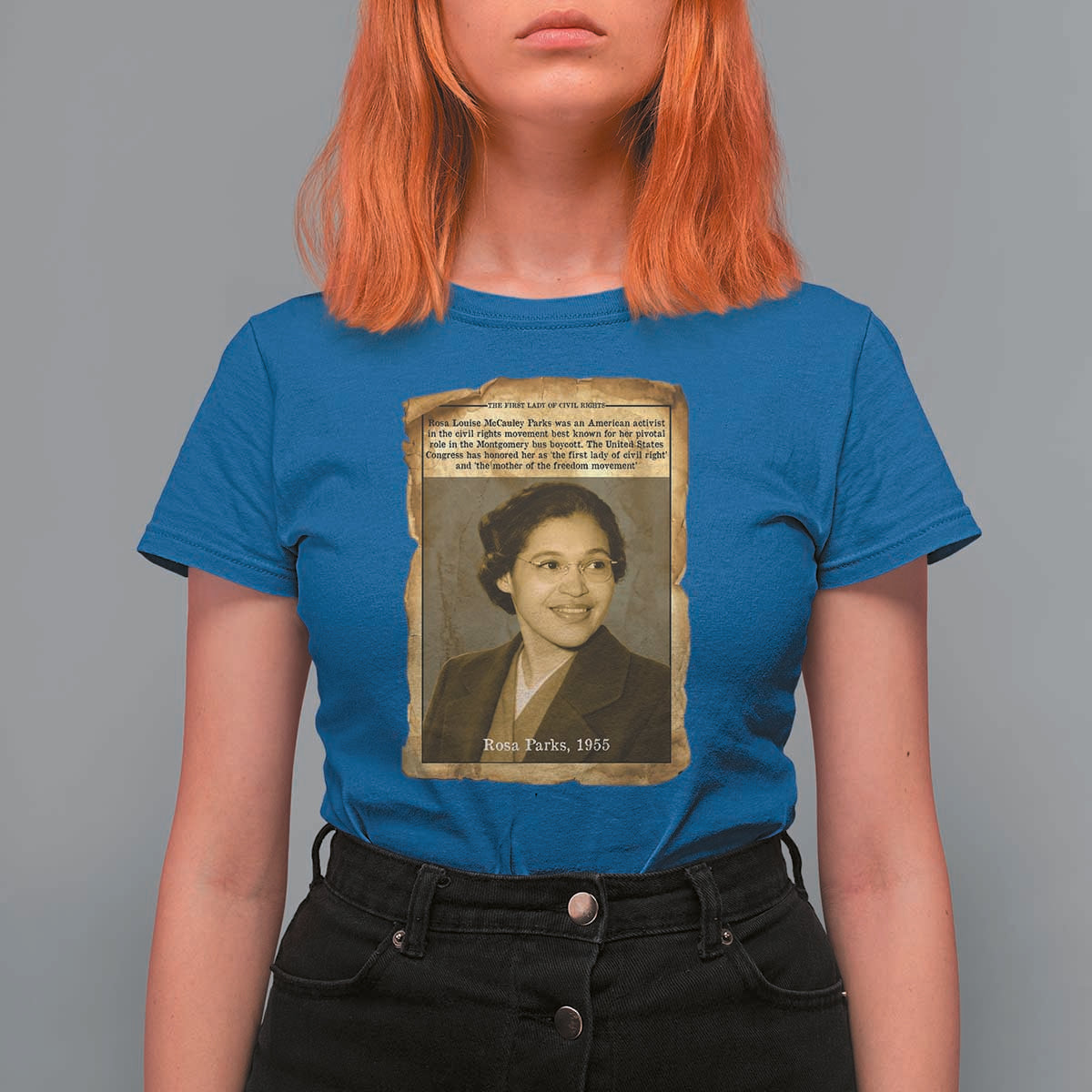 Vintage Rosa Parks T Shirt For Women First Lady Of Civil Rights