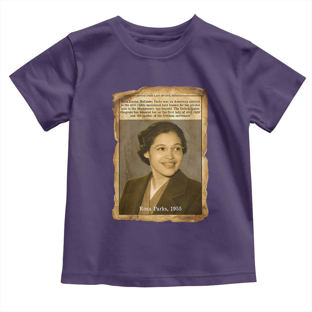 Vintage Rosa Parks Toddler T Shirt First Lady Of Civil Rights
