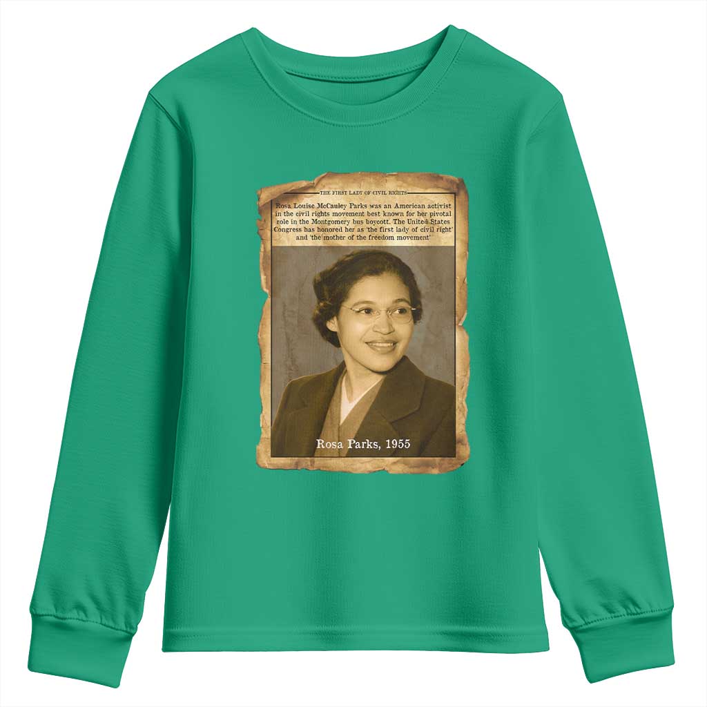Vintage Rosa Parks Youth Sweatshirt First Lady Of Civil Rights