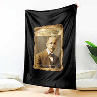 Vintage Newspaper W E B Du Bois Throw Blanket Civil Rights Pioneer