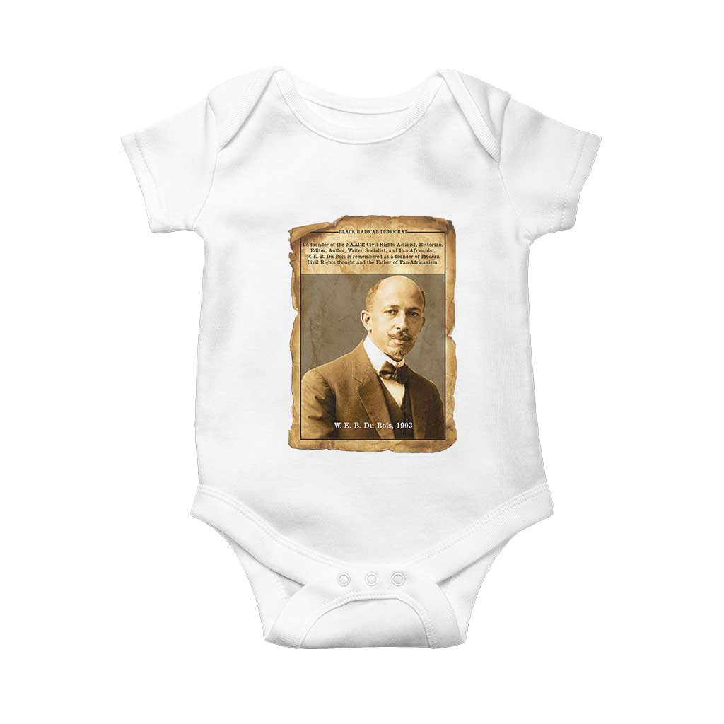 Vintage Newspaper W E B Du Bois Baby Onesie Civil Rights Pioneer