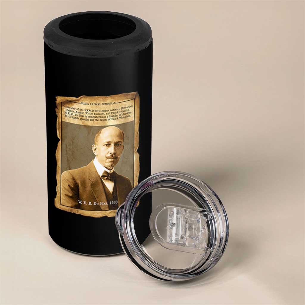 Vintage Newspaper W E B Du Bois 4 in 1 Can Cooler Tumbler Civil Rights Pioneer