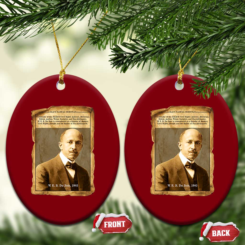 Vintage Newspaper W E B Du Bois Ceramic Ornament Civil Rights Pioneer