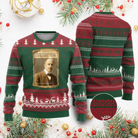 Vintage Newspaper W E B Du Bois Ugly Christmas Sweater Civil Rights Pioneer