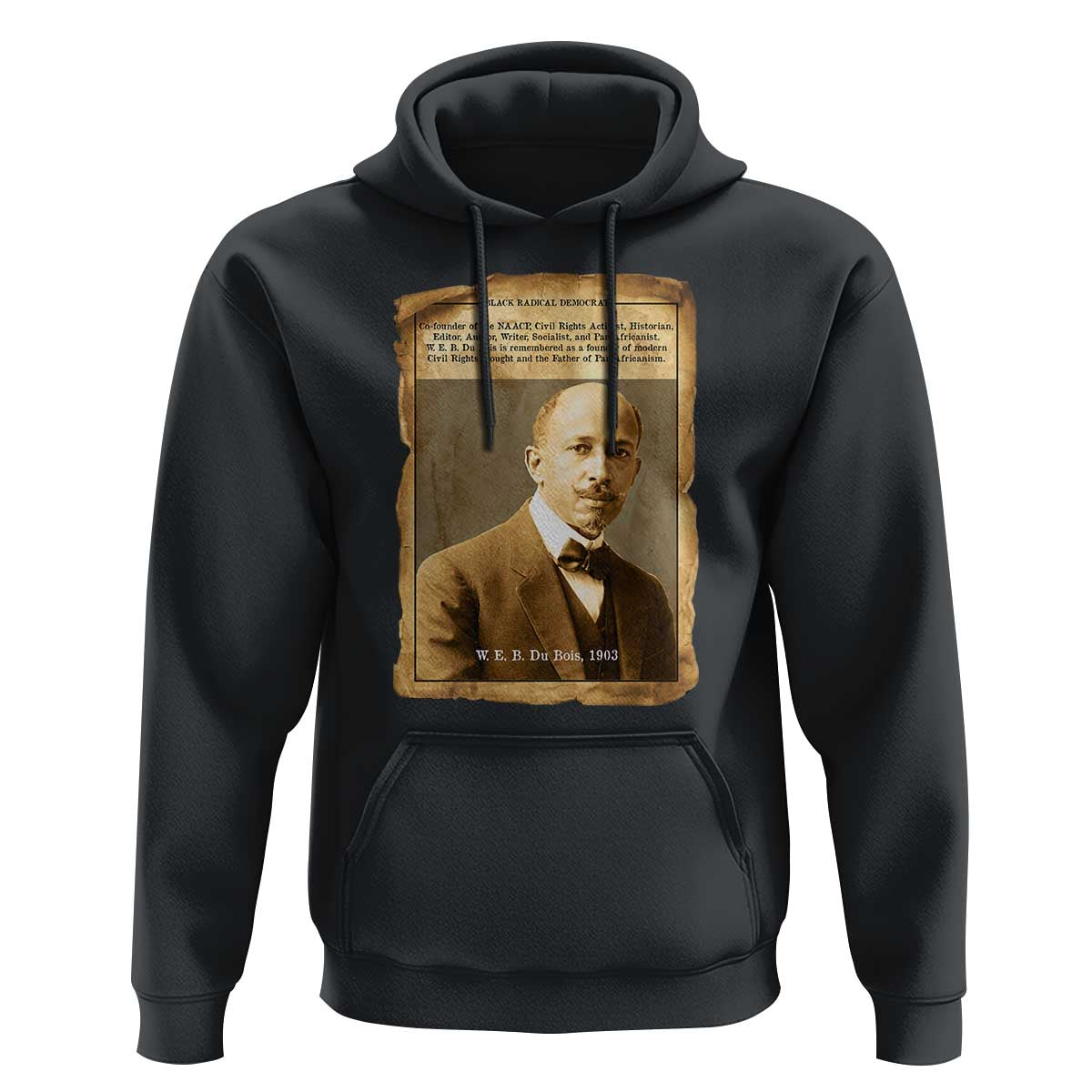 Vintage Newspaper W E B Du Bois Hoodie Civil Rights Pioneer