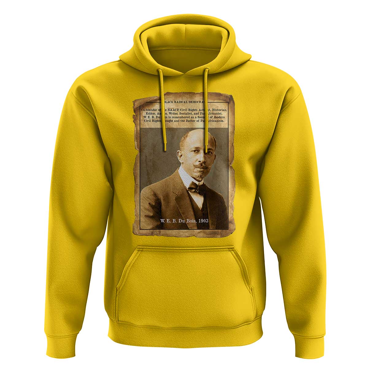 Vintage Newspaper W E B Du Bois Hoodie Civil Rights Pioneer