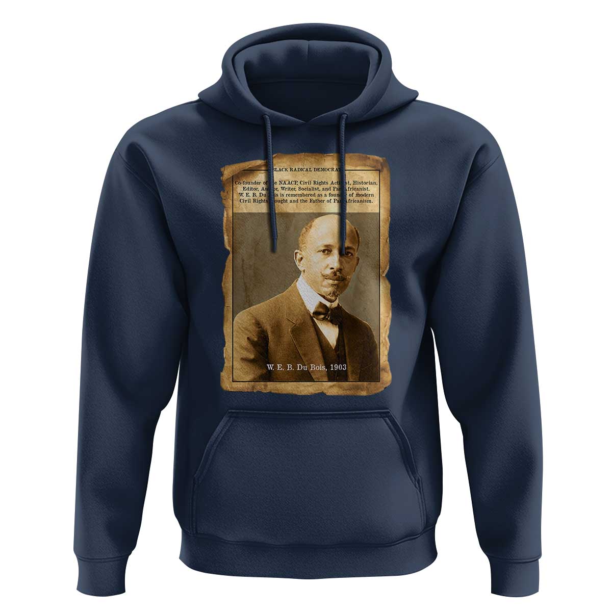 Vintage Newspaper W E B Du Bois Hoodie Civil Rights Pioneer
