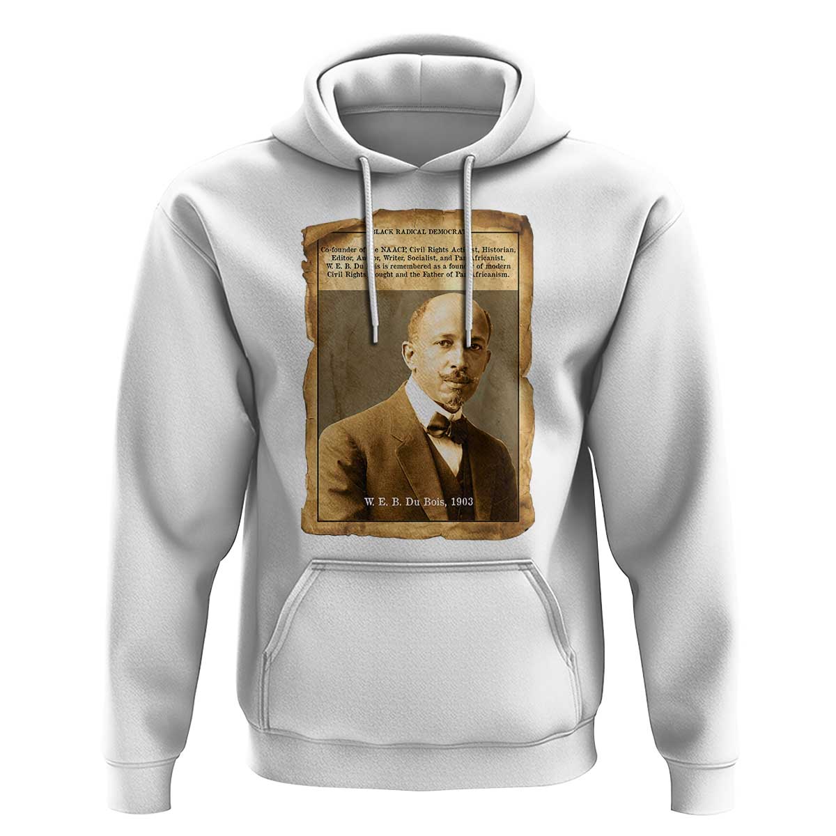 Vintage Newspaper W E B Du Bois Hoodie Civil Rights Pioneer