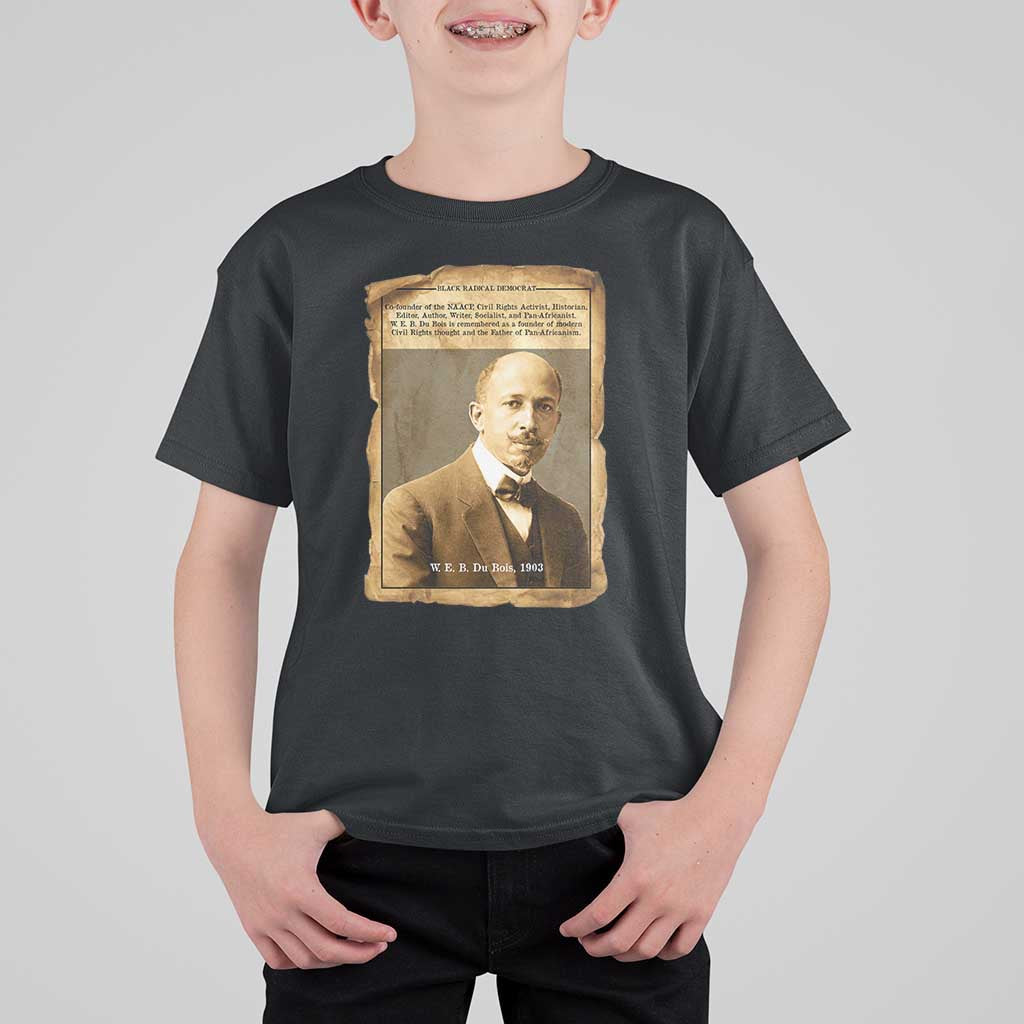 Vintage Newspaper W E B Du Bois T Shirt For Kid Civil Rights Pioneer