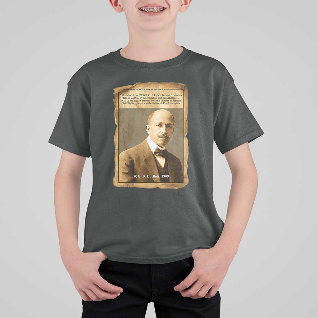Vintage Newspaper W E B Du Bois T Shirt For Kid Civil Rights Pioneer