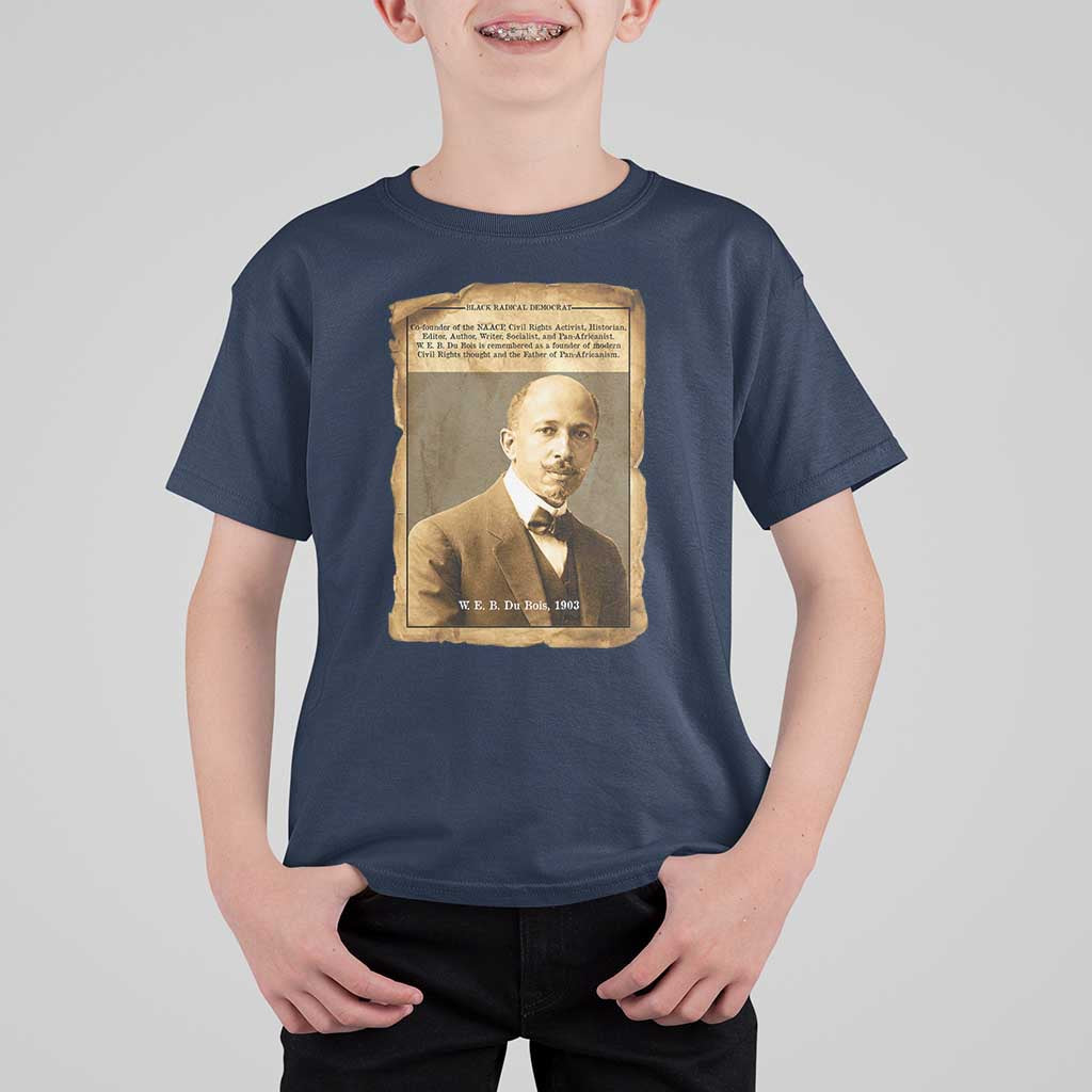 Vintage Newspaper W E B Du Bois T Shirt For Kid Civil Rights Pioneer