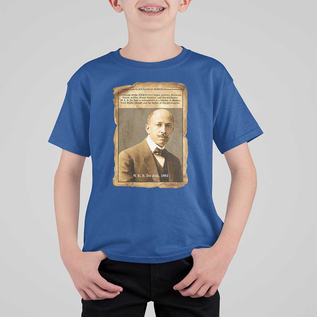 Vintage Newspaper W E B Du Bois T Shirt For Kid Civil Rights Pioneer