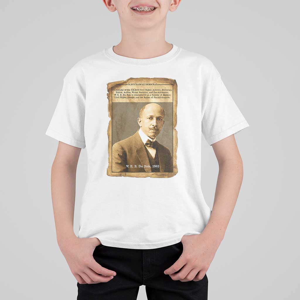 Vintage Newspaper W E B Du Bois T Shirt For Kid Civil Rights Pioneer