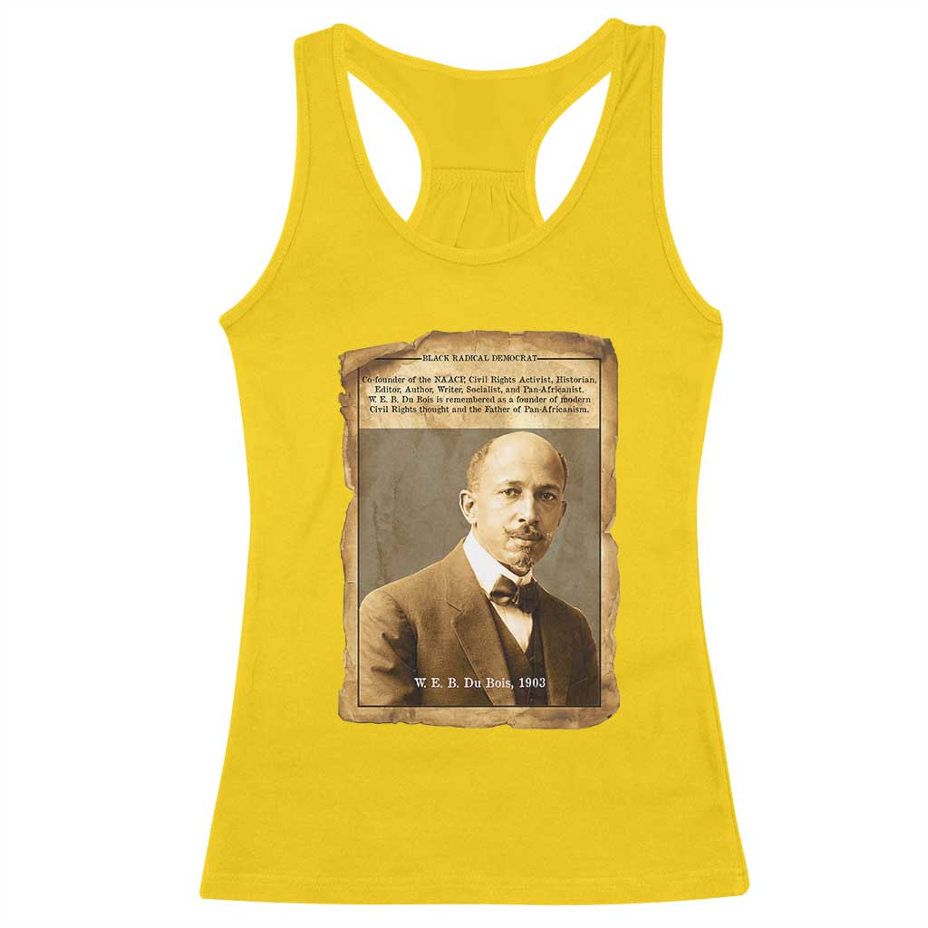 Vintage Newspaper W E B Du Bois Racerback Tank Top Civil Rights Pioneer