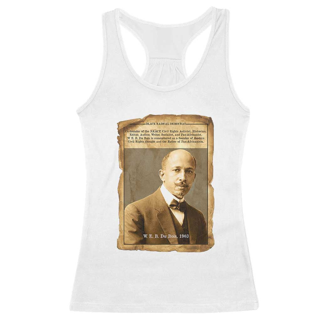 Vintage Newspaper W E B Du Bois Racerback Tank Top Civil Rights Pioneer