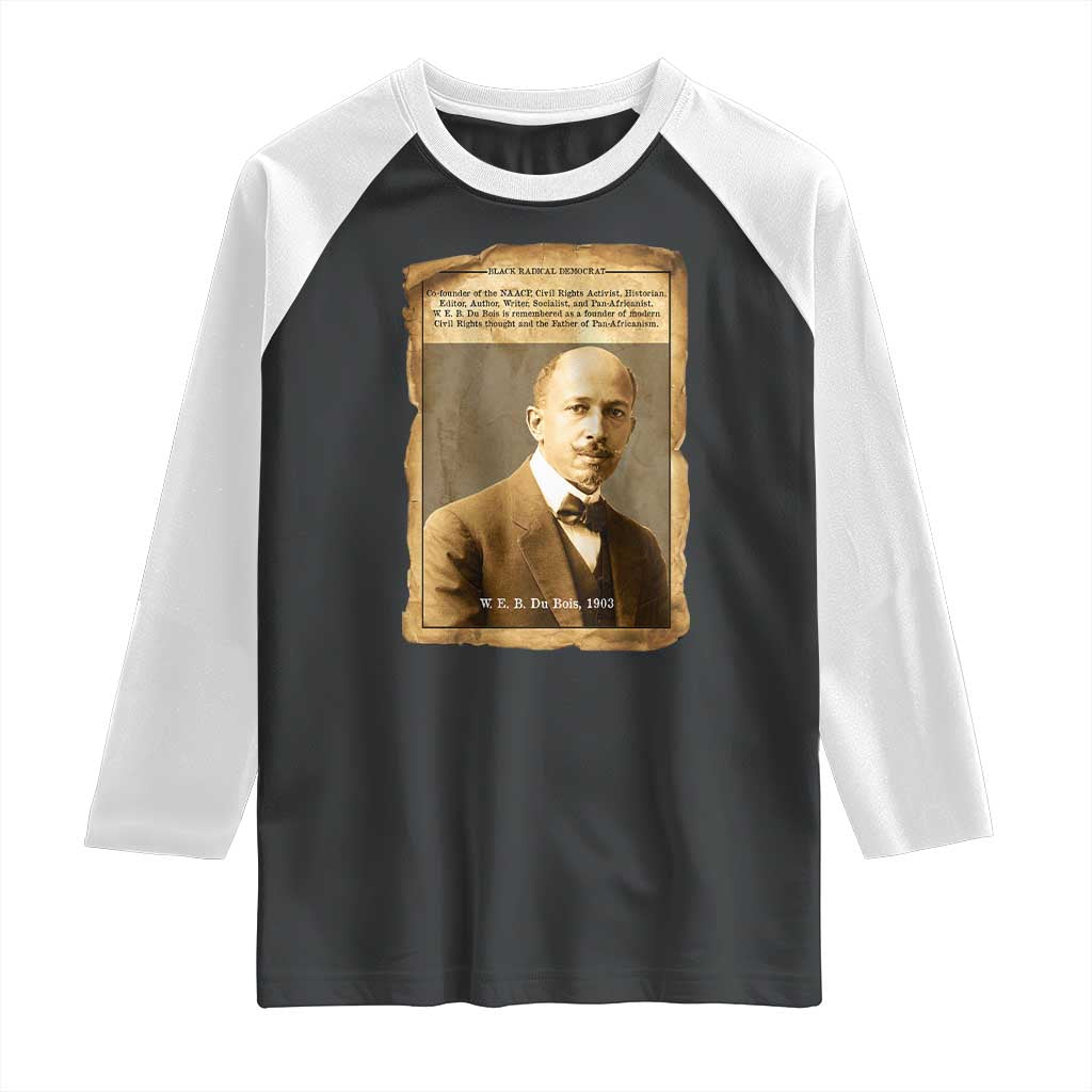 Vintage Newspaper W E B Du Bois Raglan Shirt Civil Rights Pioneer