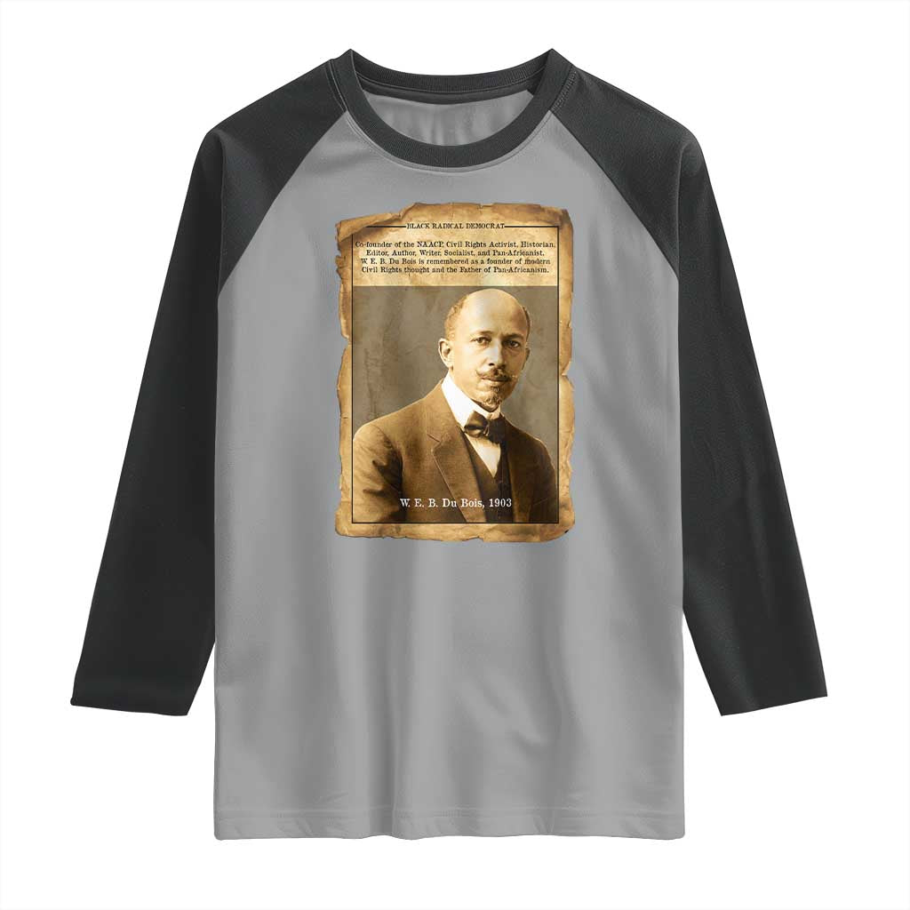 Vintage Newspaper W E B Du Bois Raglan Shirt Civil Rights Pioneer