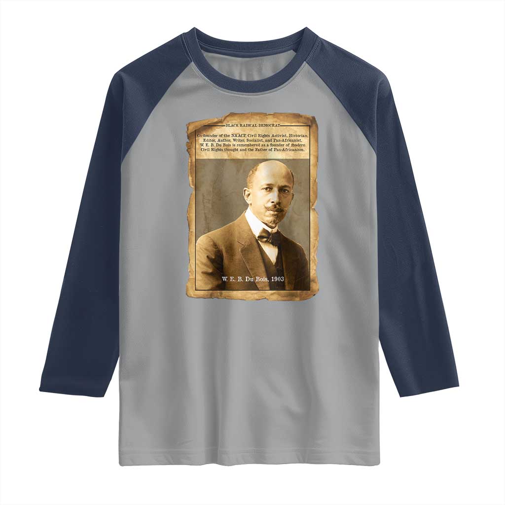 Vintage Newspaper W E B Du Bois Raglan Shirt Civil Rights Pioneer