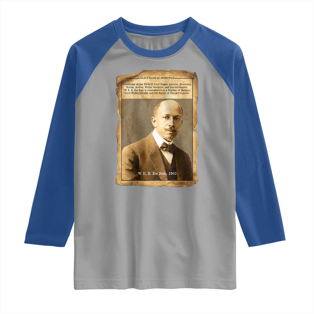 Vintage Newspaper W E B Du Bois Raglan Shirt Civil Rights Pioneer