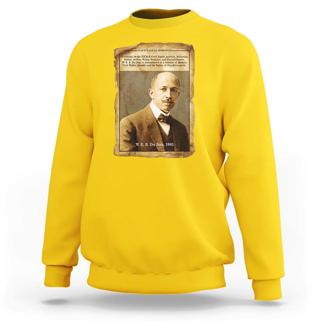 Vintage Newspaper W E B Du Bois Sweatshirt Civil Rights Pioneer