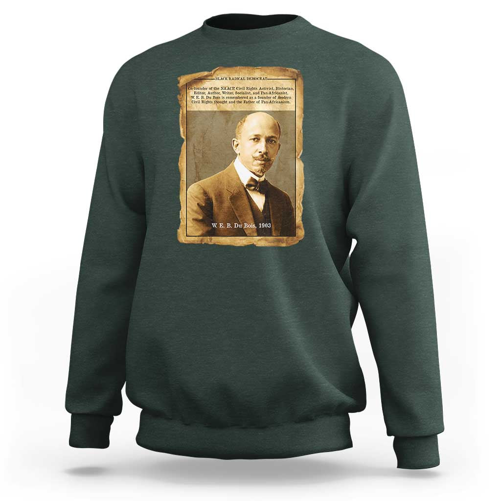 Vintage Newspaper W E B Du Bois Sweatshirt Civil Rights Pioneer