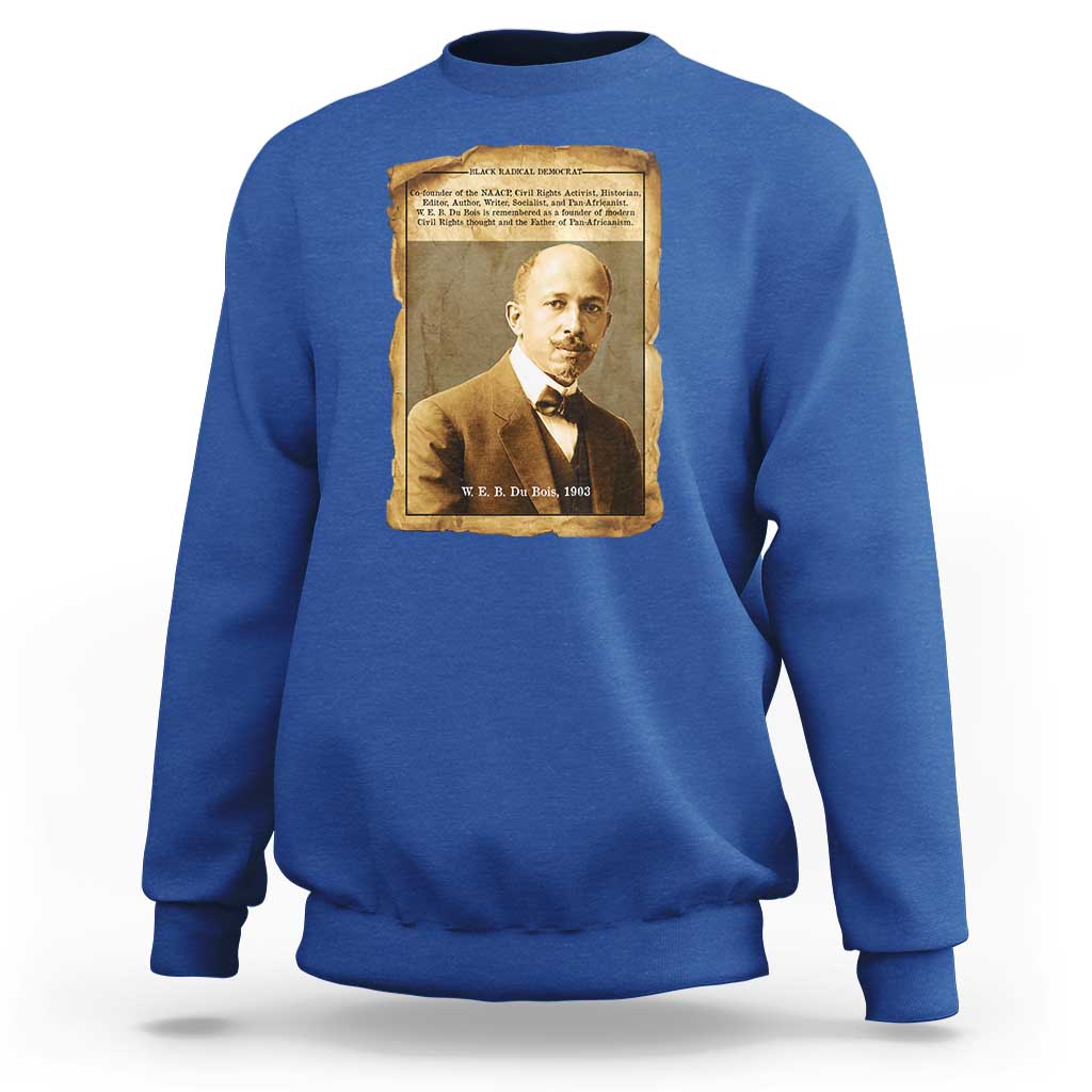Vintage Newspaper W E B Du Bois Sweatshirt Civil Rights Pioneer