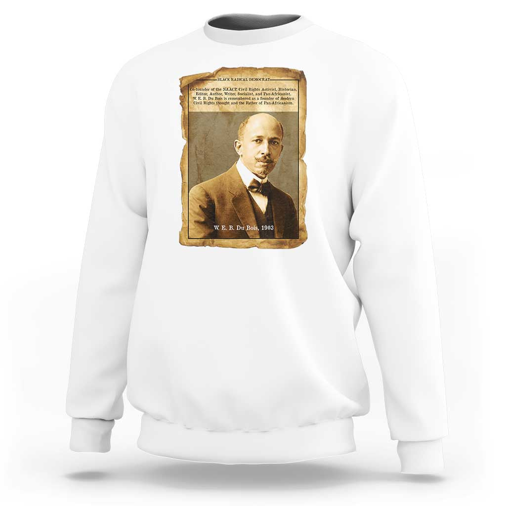 Vintage Newspaper W E B Du Bois Sweatshirt Civil Rights Pioneer