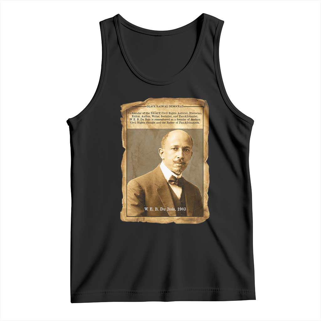 Vintage Newspaper W E B Du Bois Tank Top Civil Rights Pioneer