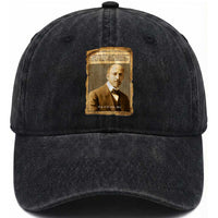 Vintage Newspaper W E B Du Bois Washed Cotton Baseball Cap Civil Rights Pioneer