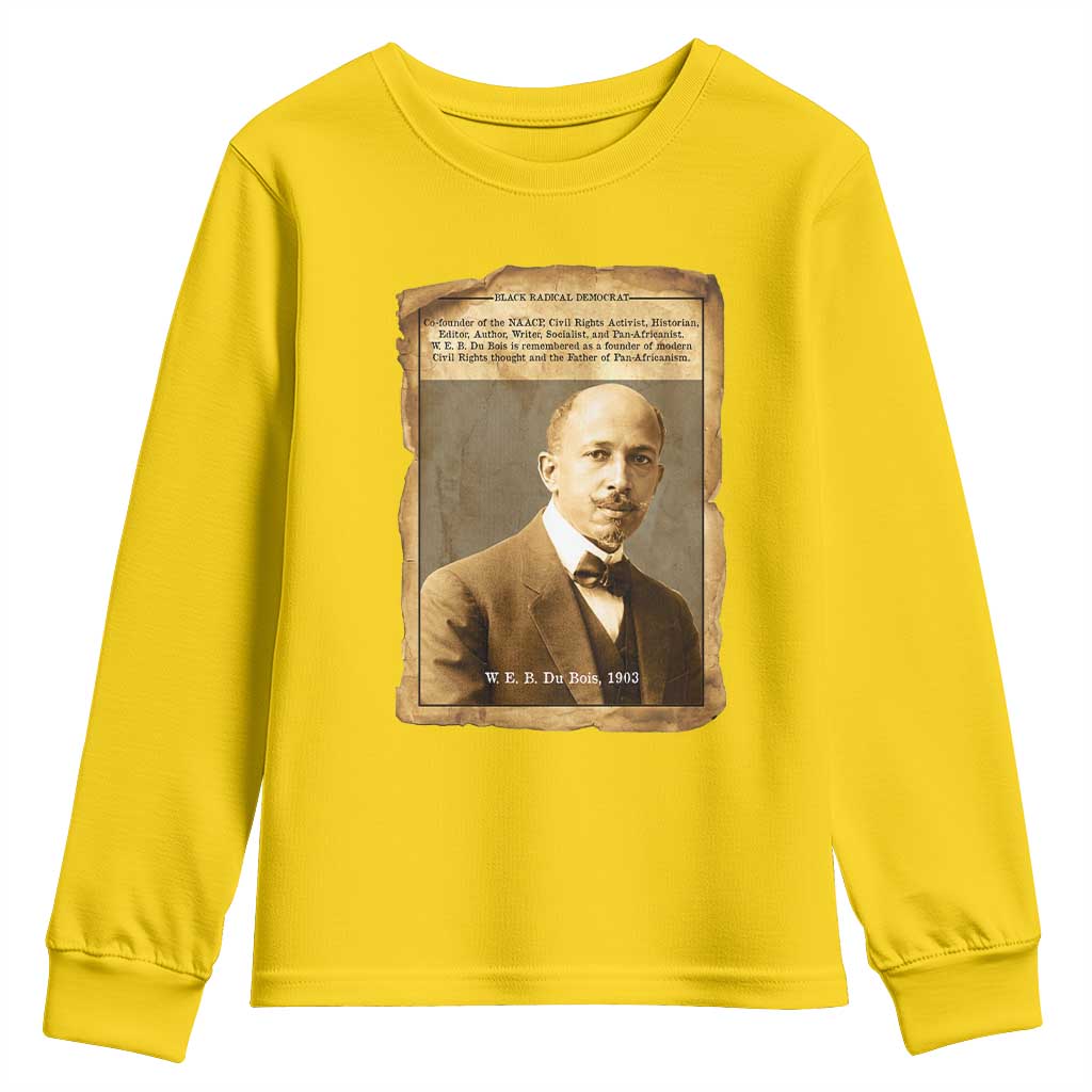 Vintage Newspaper W E B Du Bois Youth Sweatshirt Civil Rights Pioneer