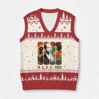 W E B Du Bois V-Neck Knit Sweater Vest Civil Rights Leader Gift