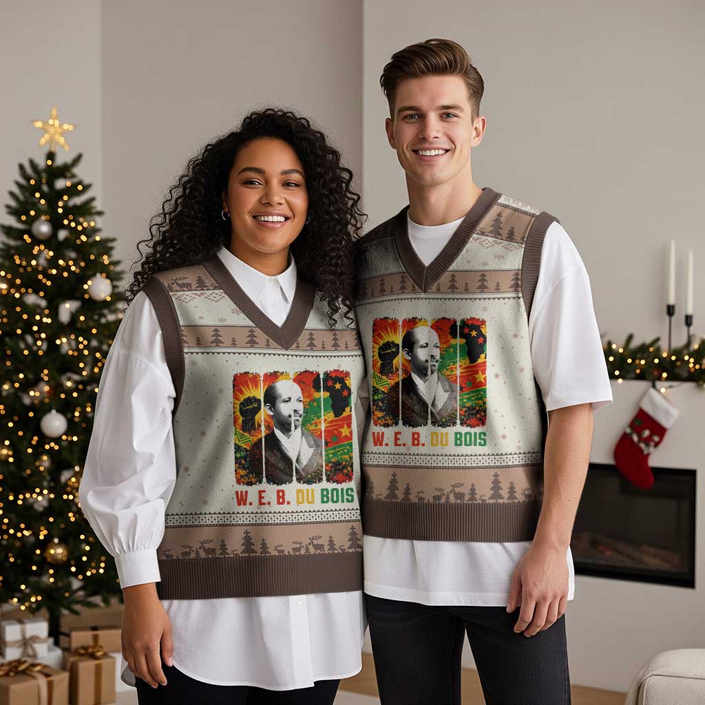 W E B Du Bois V-Neck Knit Sweater Vest Civil Rights Leader Gift