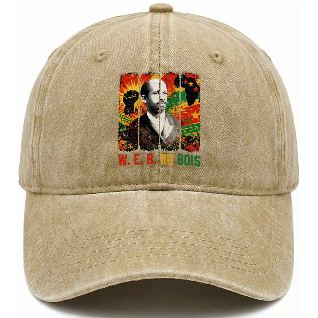 W E B Du Bois Washed Cotton Baseball Cap Civil Rights Leader Gift