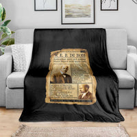 Vintage Newspaper W E B Du Bois Throw Blanket African American Scholar