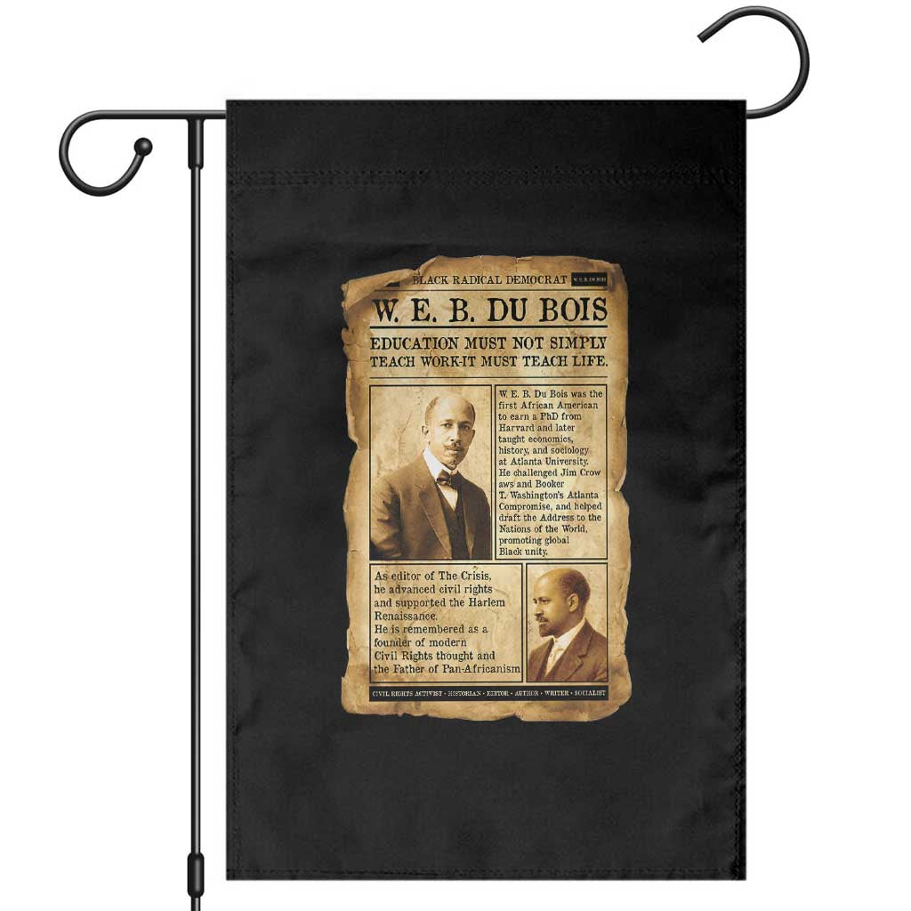 Vintage Newspaper W E B Du Bois Garden Flag African American Scholar