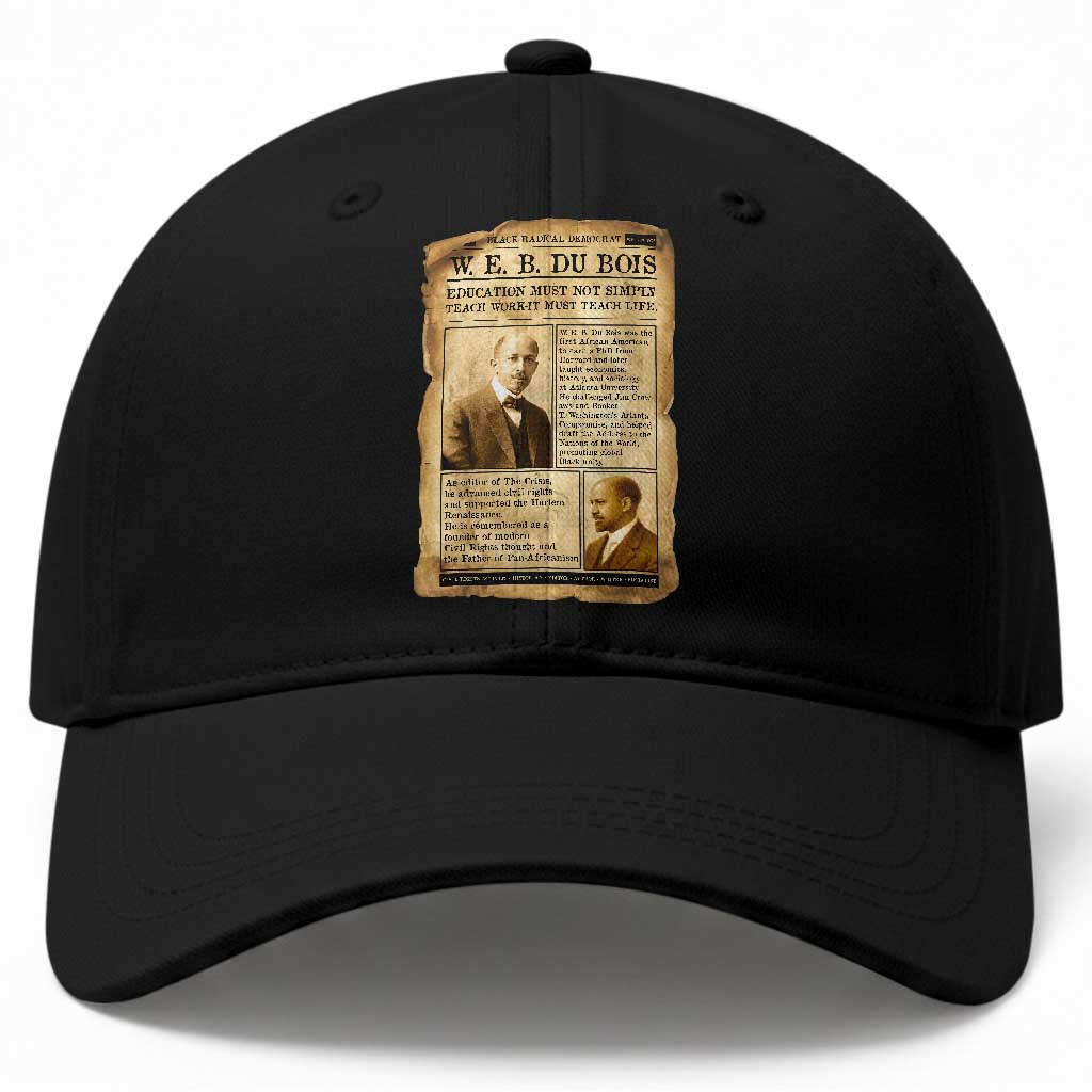 Vintage Newspaper W E B Du Bois Baseball Cap African American Scholar