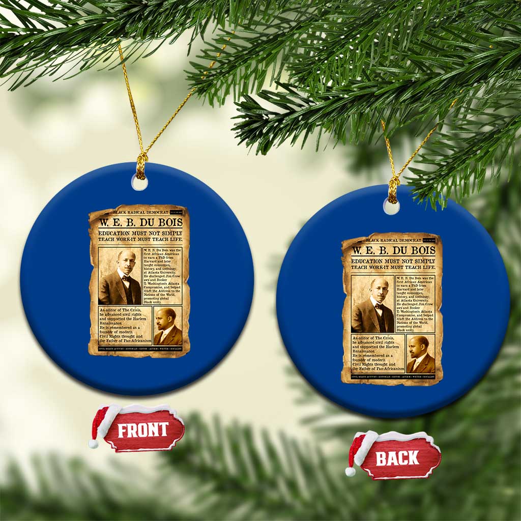 Vintage Newspaper W E B Du Bois Ceramic Ornament African American Scholar