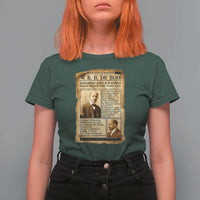 Vintage Newspaper W E B Du Bois T Shirt For Women African American Scholar