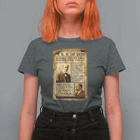 Vintage Newspaper W E B Du Bois T Shirt For Women African American Scholar